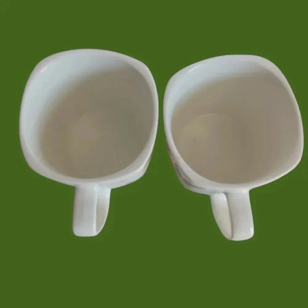 Xiao dang roses coffee cup square 13oz set of 2